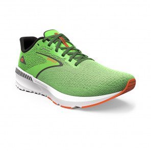 BROOKS LAUNCH GTS 10 HOMME GREEN GECKO/RED ORANGE/WHITE