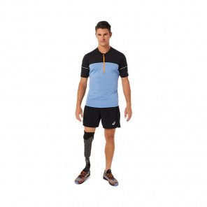 ASICS T-shirt manches courtes FUJITRAIL TOP Homme BLUE HARMONY/PERFORMANCE BLACK