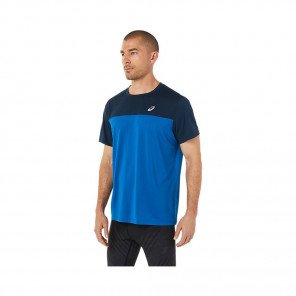 ASICS T-shirt manches courtes RACE SS Homme FRENCH BLUE/LAKE DRIVE