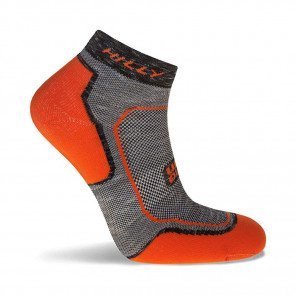 HILLY Chaussettes Active Quarter Homme Fluo Orange / Charcoal