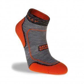 HILLY Chaussettes Active Quarter Homme Fluo Orange / Charcoal