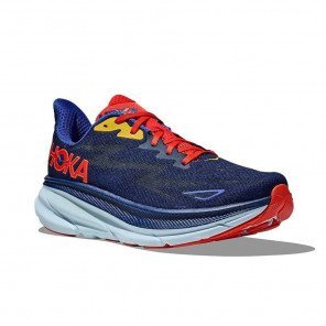 HOKA CLIFTON 9 WIDE Homme BELLWETHER BLUE / DAZZLING BLUE