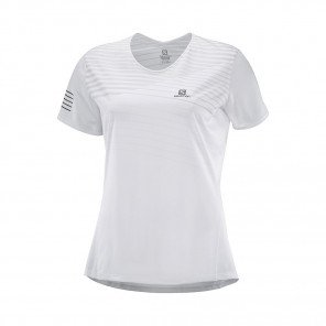 SALOMON T-Shirt Sense Femme WHITE