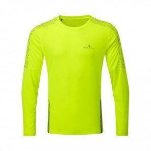 RON HILL T-shirt manches longues Life Nightrunner Homme fluo yellow/reflect