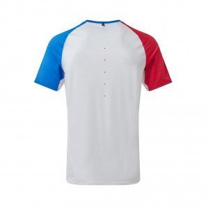 RON HILL Tech Revive S/S Tee Homme Bright White/Azurite/Racing Red