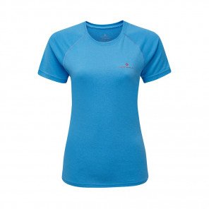 RONHILL T-Shirt Manches Courtes Everyday Femme SkyBlueMarl/Cherry