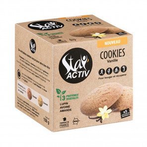Stay'Activ Etui de 5 cookies protéinés 30g à la vanille naturelle